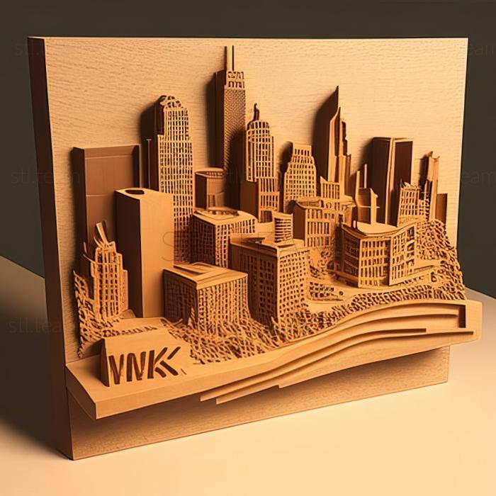 3D model Minneapolis Minnesota (STL)